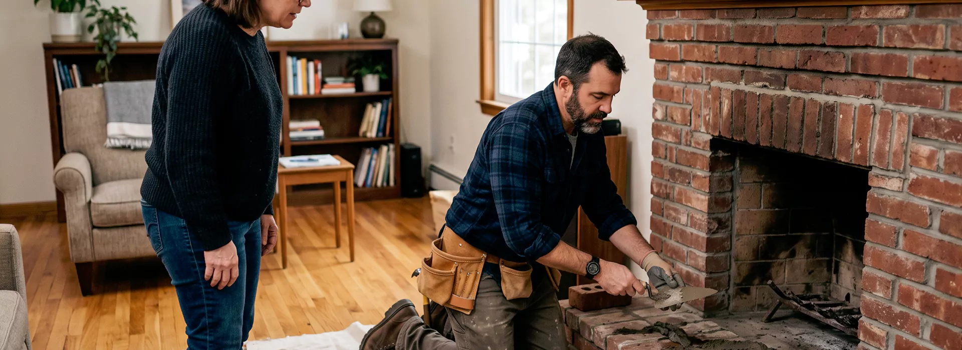 Brick Fireplace Repair in Redondo Beach
