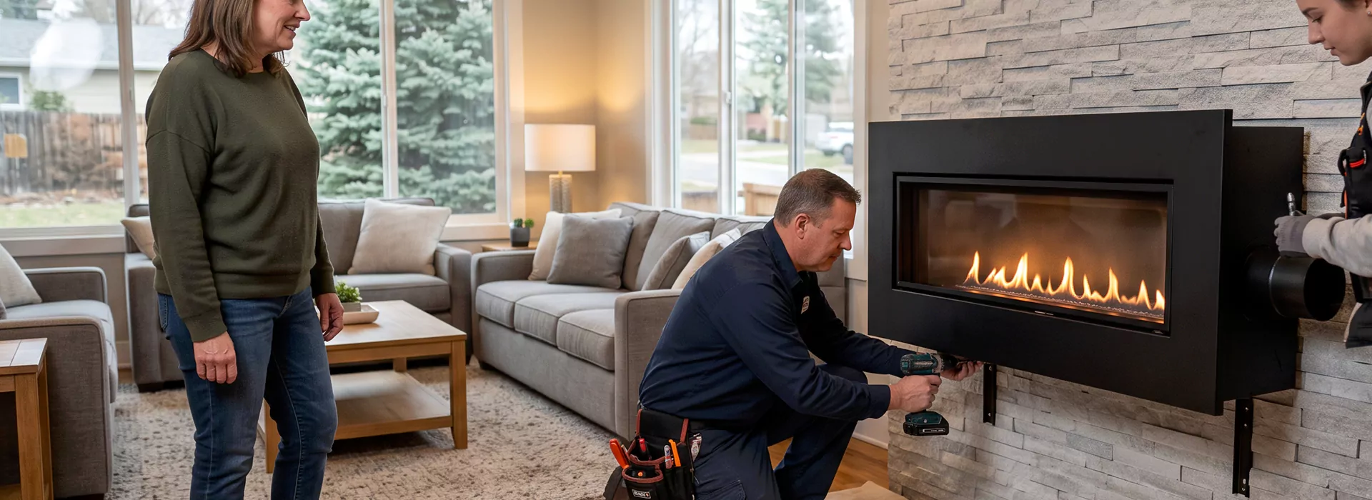 Floating Fireplace Installation Redondo Beach, CA