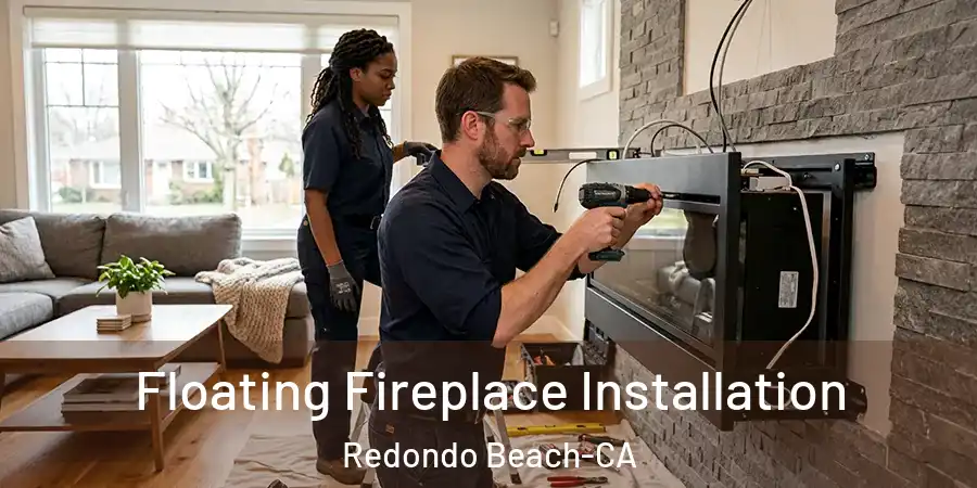  Floating Fireplace Installation Redondo Beach-CA