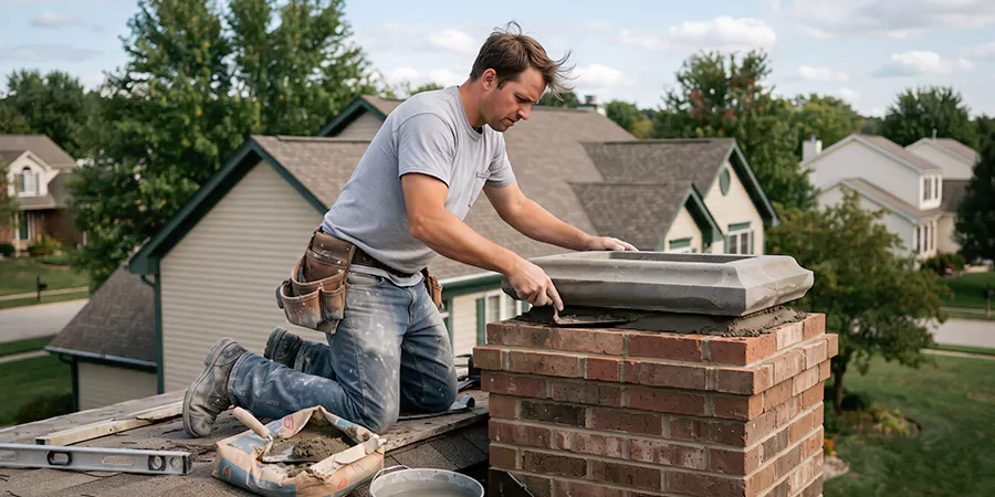 Stone Chimney Crown Installation Redondo Beach