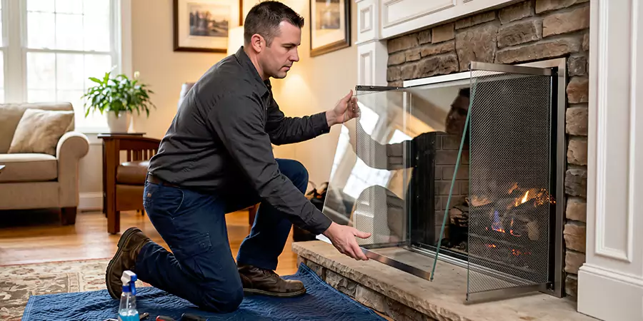 Fireplace Glass Panel and Screen Installation Redondo Beach