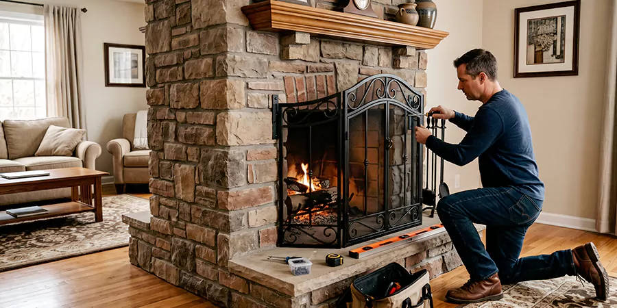 Custom and Decorative Fireplace Screen Installation Redondo Beach